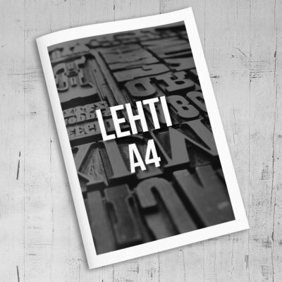 Lehdet A4 mustavalkoinen