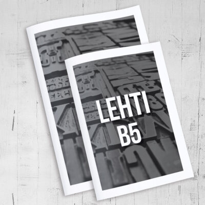 Lehdet B5 mustavalkoinen